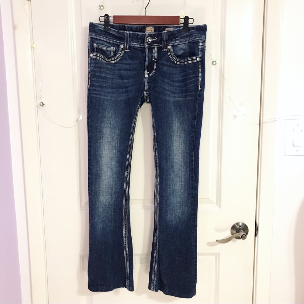 Skinny Bootcut Denim Jeans